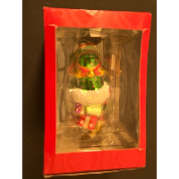 Sparkle Bright By Radko 2012 Christmas Stocking Ornament Bear Glass Handcrafted - Picture 4 of 10